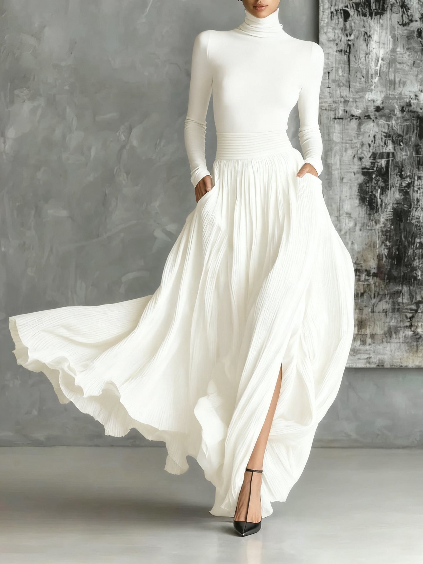 Aline High Waist Maxi Dress