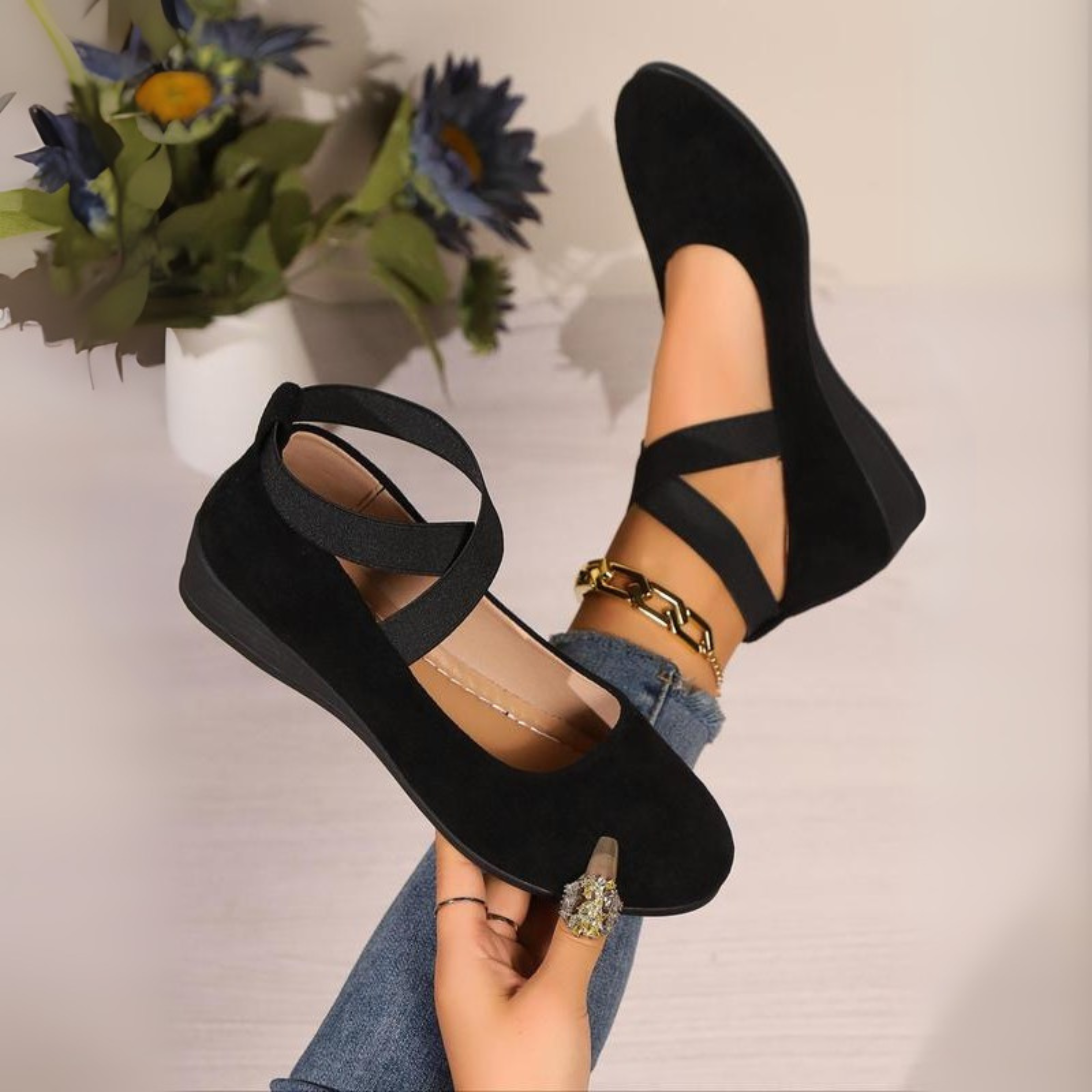 Calerinne | Closed Wedge Ballerina Shoes