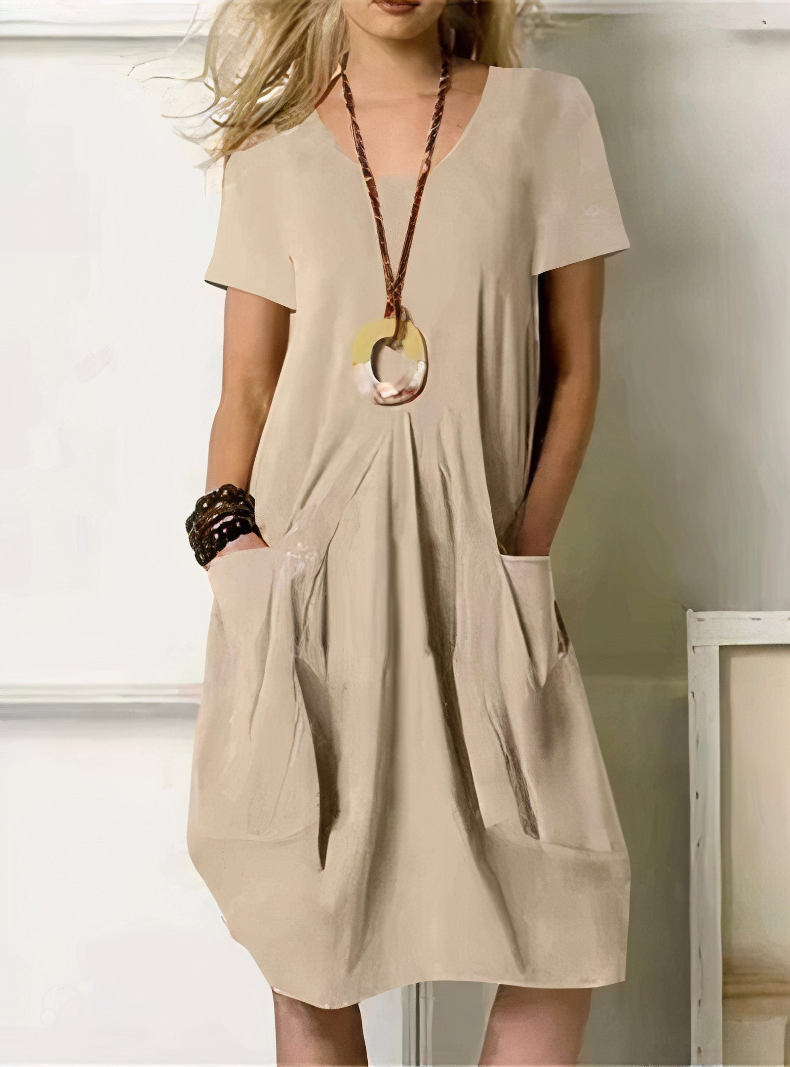 Erica | Comfortable Loose-Fit Pocket Dress