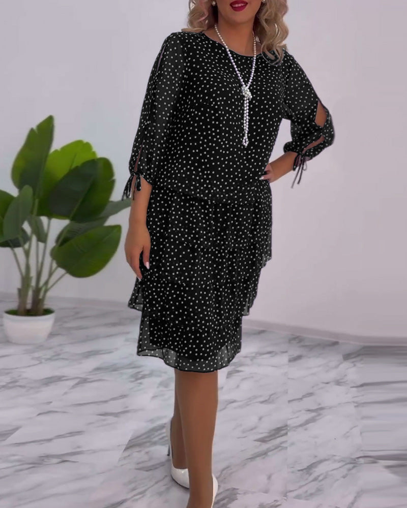 Auterelle | Elegant Polka Dot Dress