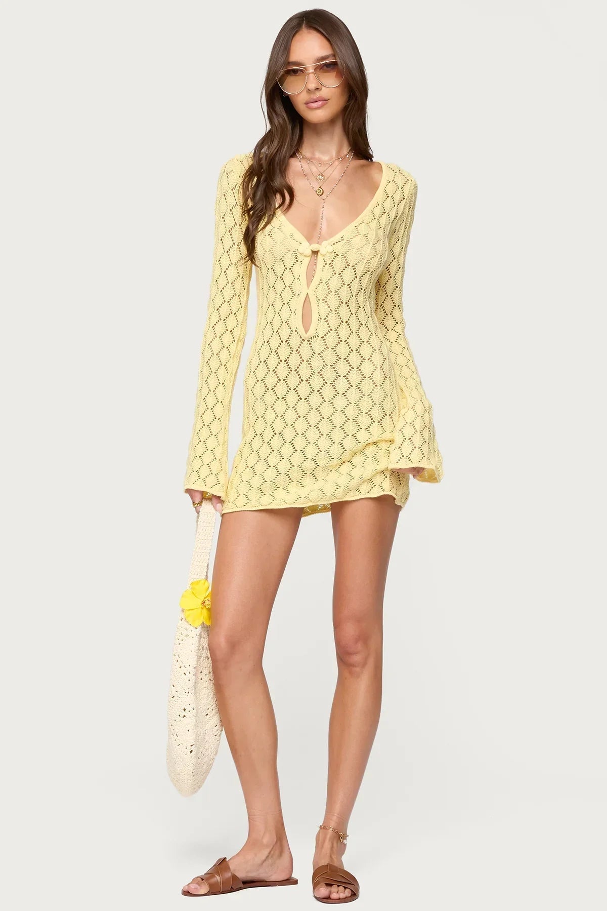 Maré Crochet Mini Dress