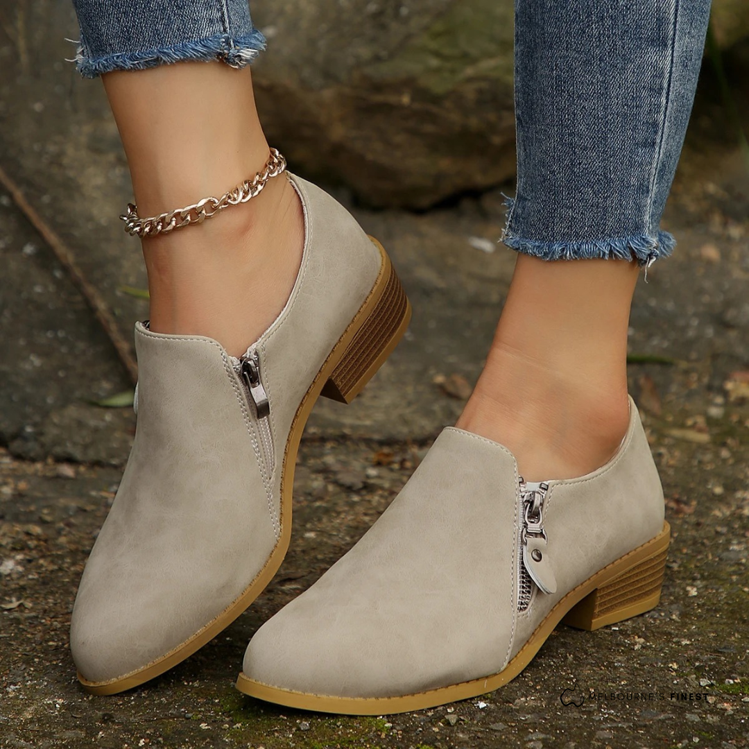 Bronte | Zip-Up Ankle Boots