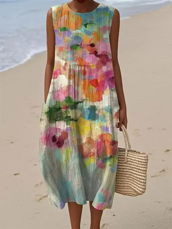 Mirte | Versatile Multicolored Midi Dress